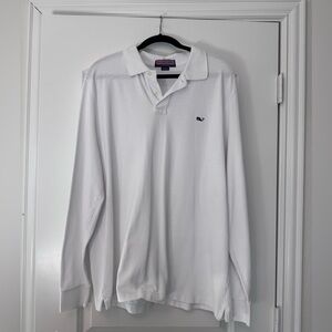 Vineyard Vines White Long Sleeve Polo Shirt